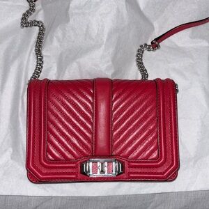 Rebecca Minkoff chevron quilted love crossbody bag